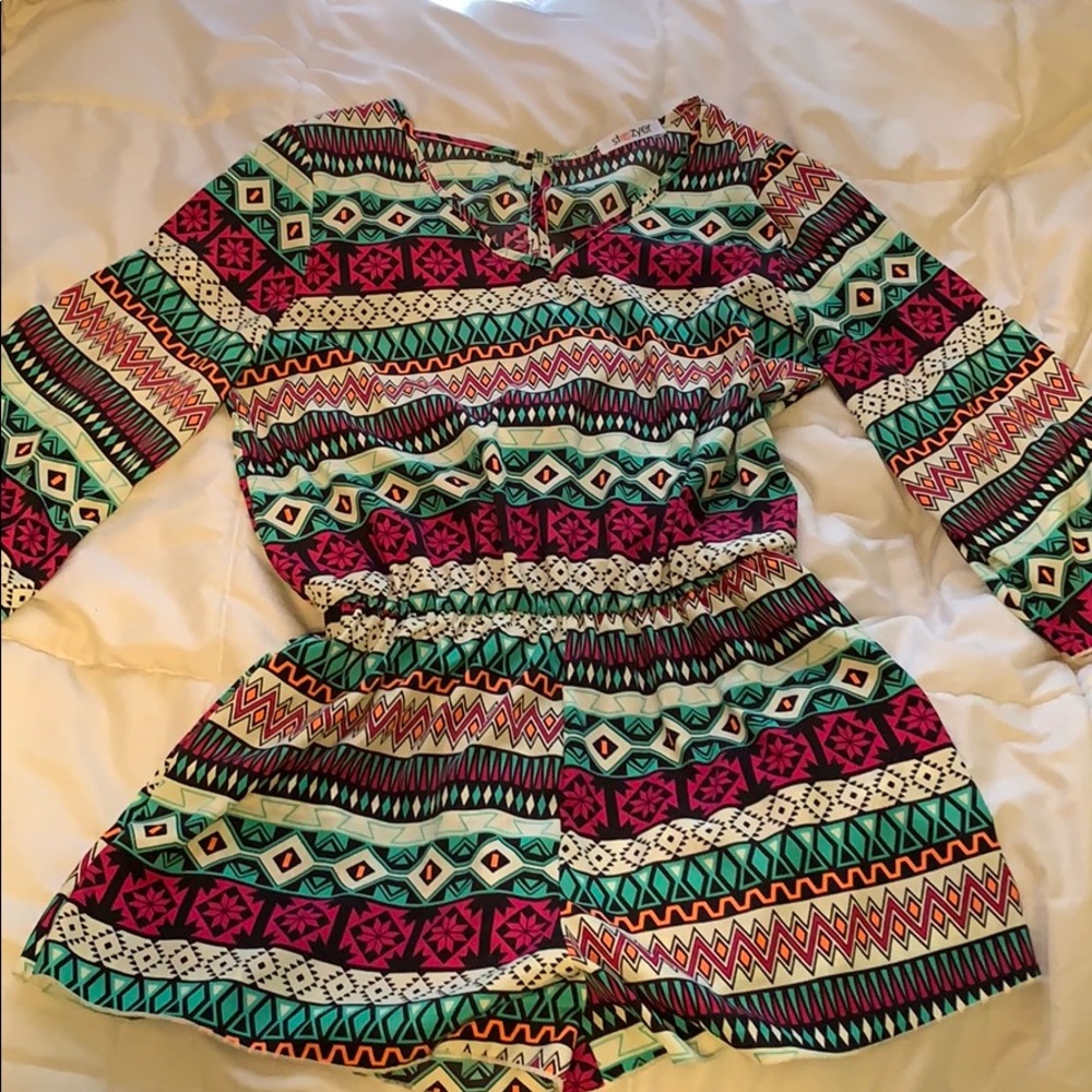 patterned romper